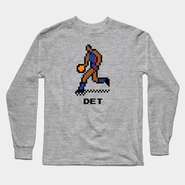 8-Bit Basketball - Detroit Long Sleeve T-Shirt by The Pixel League